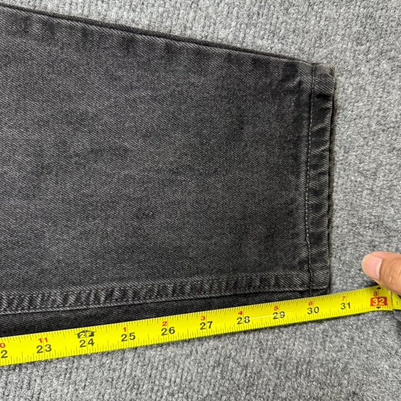 Vintage 90s Levis 550 Denim Jean Relaxed Tapered 12 Reg Medium Black 0160 - Picture 7 of 10